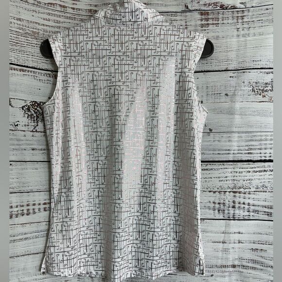 Sansoleil Top Womens Sz Small quoter Zip Sun Glow Mock Neck UPF 50 + Golf New - Picture 4 of 11